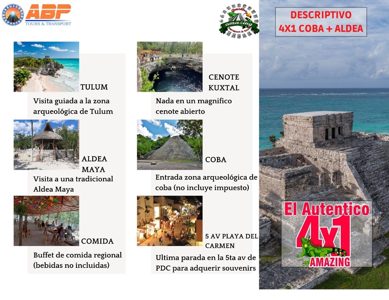 4x1 VIP Tour | Tulum, Coba, Cenote & Playa del Carmen - Image 9